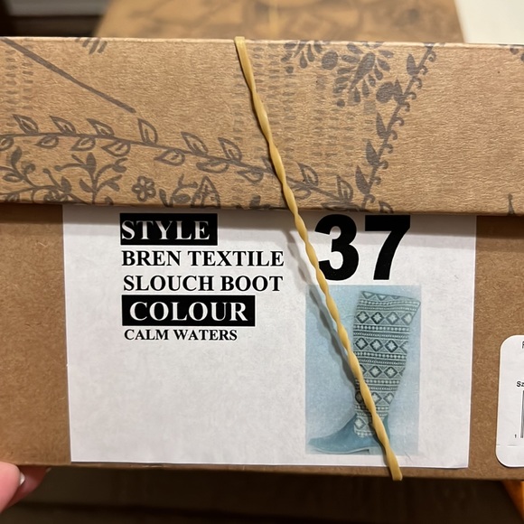 64. Free People Bren Crochet Tall Boot in Calm Waters, Size 7 - Picture 14 of 17